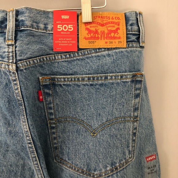Levi’s 505 Regular Fit Jeans W36 L29 NWT - Picture 7 of 14